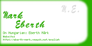 mark eberth business card